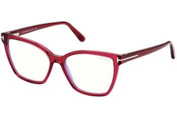 Brillen Tom Ford FT5812-B 074 Cat Eye Rood