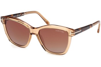 Zonnebril Tom Ford Lucia FT1087 45F Vierkant Bruin