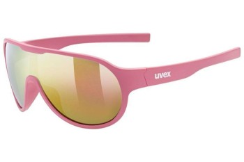 Zonnebril uvex sportstyle 512 Pink Mat S3 Panorama | Shield Roze