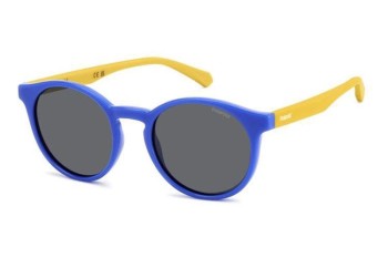 Zonnebril Polaroid Junior PLD8061/S DCD/M9 Polarized Ronde Blauw