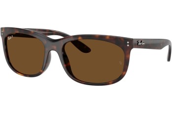 Zonnebril Ray-Ban RB2389 902/57 Polarized Rechthoekige Havana