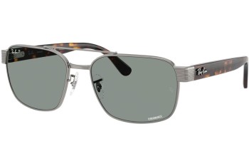 Zonnebril Ray-Ban RB3751CH 004/3R Polarized Vierkant Zilver