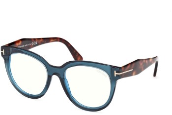 Brillen Tom Ford FT5987-B 092 Cat Eye Blauw