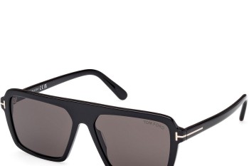 Zonnebril Tom Ford Vincent FT1176 01A Vierkant Zwart