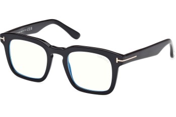 Brillen Tom Ford FT6025-B 001 Vierkant Zwart