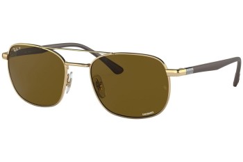 Zonnebril Ray-Ban Chromance Collection RB3670CH 001/AN Polarized Vierkant Goud