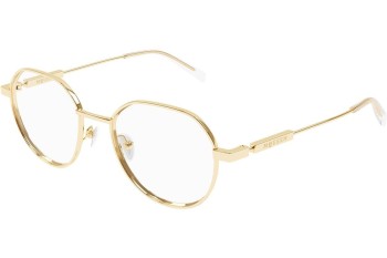 Brillen Alexander McQueen AM0479O 002 Ronde Goud