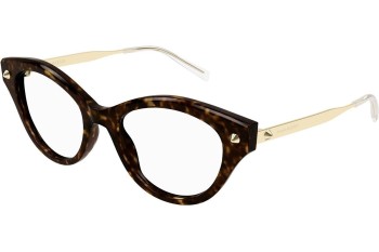 Brillen Alexander McQueen AM0485O 002 Cat Eye Havana