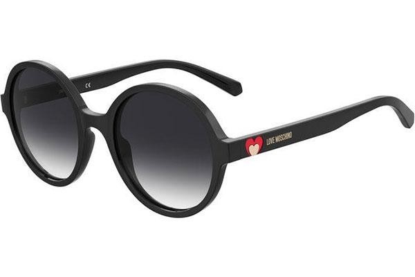 Zonnebril Love Moschino MOL050/S 807/9O Ronde Zwart