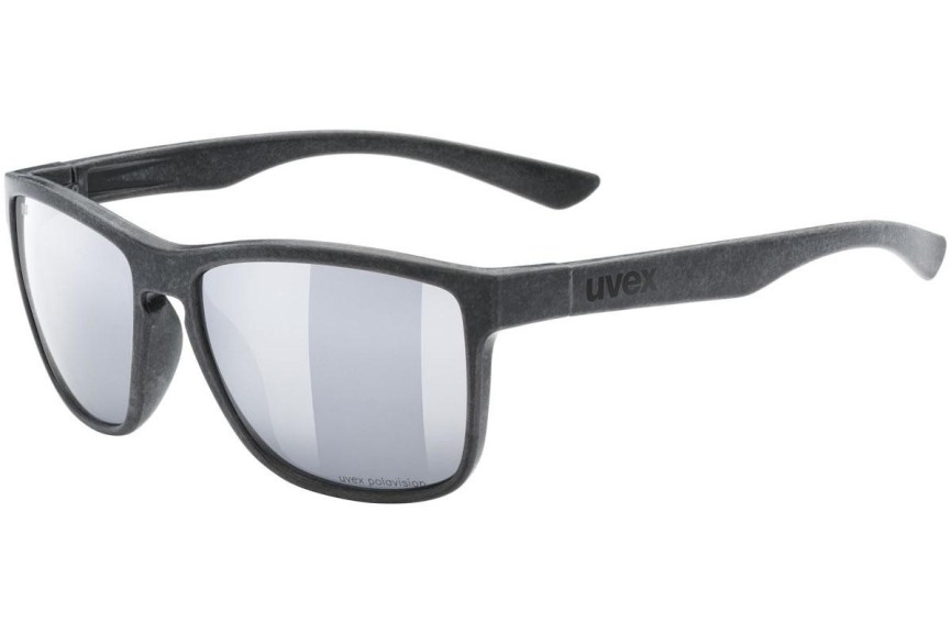 Zonnebril uvex lgl ocean 2 P Black Mat S3 Polarized Vierkant Zwart