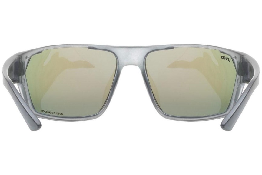 Zonnebril uvex sportstyle 233 P Smoke Mat S3 Polarized Rechthoekige Grijs