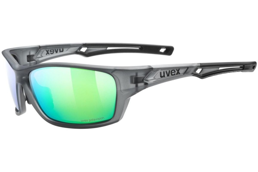 Zonnebril uvex sportstyle 232 P Smoke Mat S3 Polarized Rechthoekige Grijs