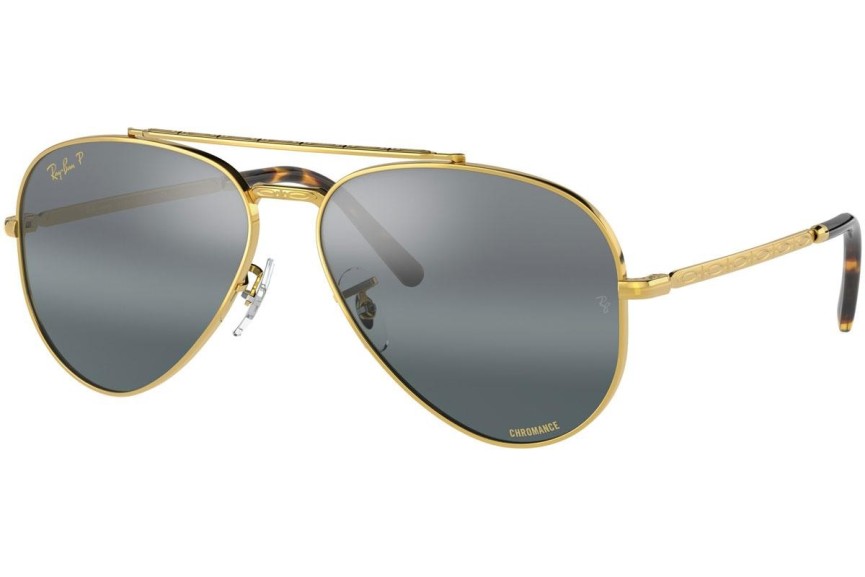 Zonnebril Ray-Ban New Aviator Chromance Collection RB3625 9196G6 Polarized Pilot Goud