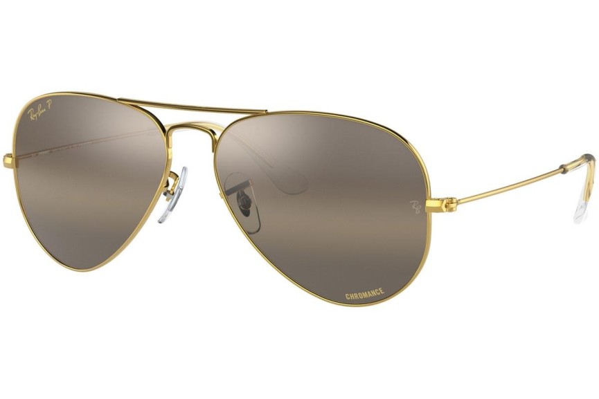 Zonnebril Ray-Ban Aviator Chromance Collection RB3025 9196G5 Polarized Pilot Goud