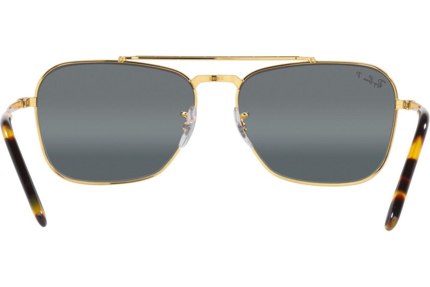 Zonnebril Ray-Ban New Caravan Chromance Collection RB3636 9196G6 Polarized Vierkant Goud