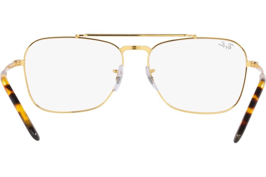 Brillen Ray-Ban New Caravan RX3636V 3086 Vierkant Goud