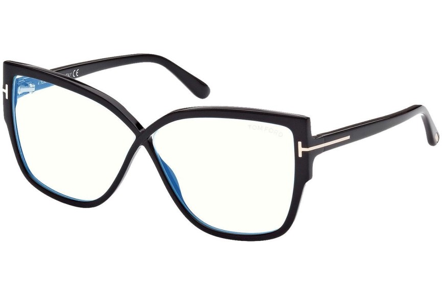 Brillen Tom Ford FT5828-B 001 Vierkant Zwart