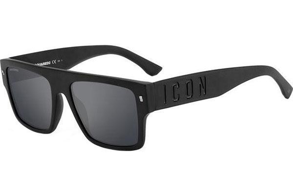 Zonnebril Dsquared2 ICON0003/S 003/T4 Flat Top Zwart