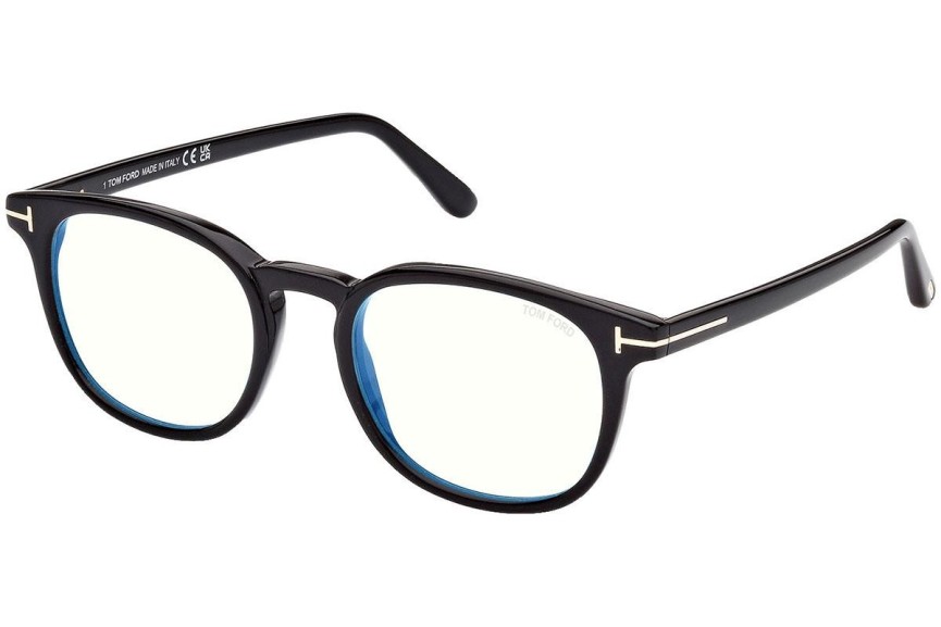 Brillen Tom Ford FT5819-B 001 Ronde Zwart