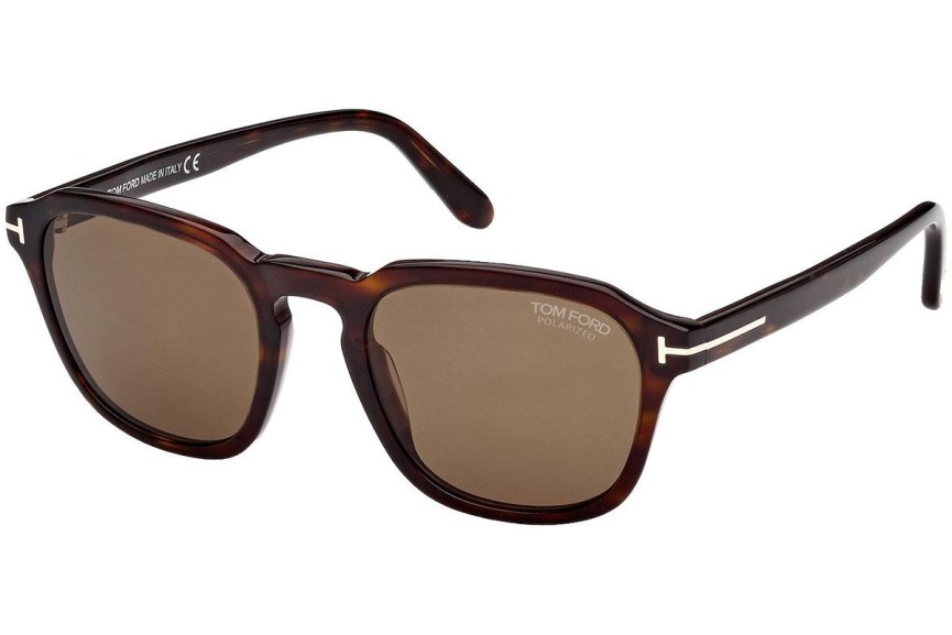 Zonnebril Tom Ford FT0931 52H Polarized Ronde Havana