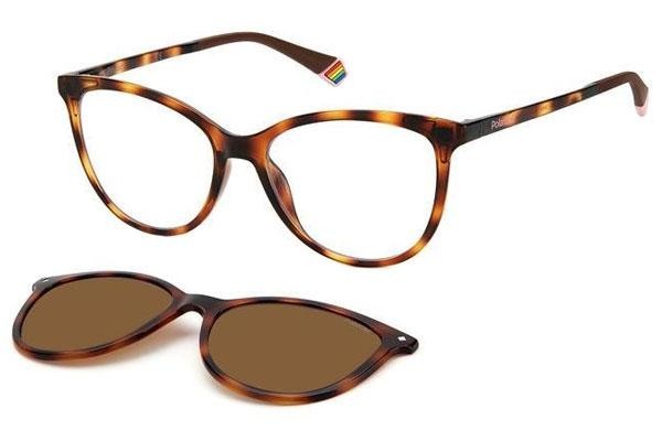 Brillen Polaroid PLD6138/CS 086/SP Polarized Cat Eye Havana