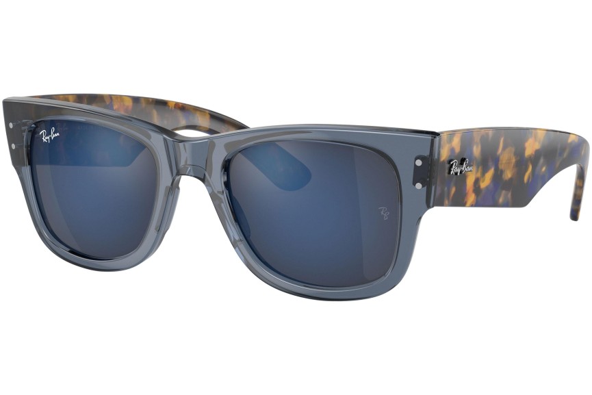 Zonnebril Ray-Ban Mega Wayfarer RB0840S 6638O4 Vierkant Blauw