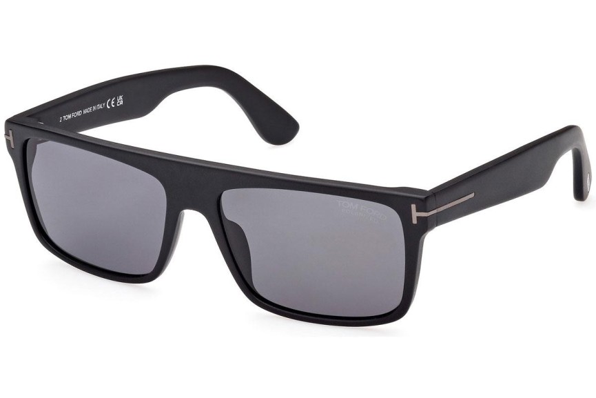 Zonnebril Tom Ford FT0999-N 02D Polarized Rechthoekige Zwart