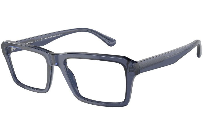 Brillen Emporio Armani EA3206 5072 Rechthoekige Blauw