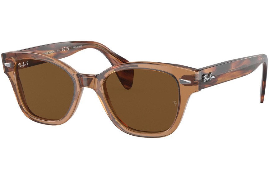 Zonnebril Ray-Ban RB0880S 664057 Polarized Vierkant Bruin