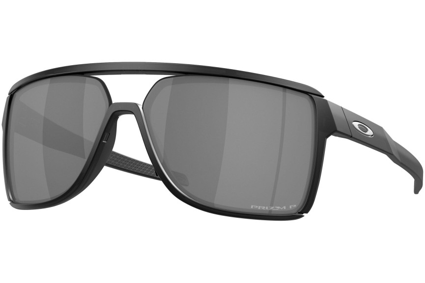 Zonnebril Oakley Castel OO9147-02 Polarized Vierkant Zwart