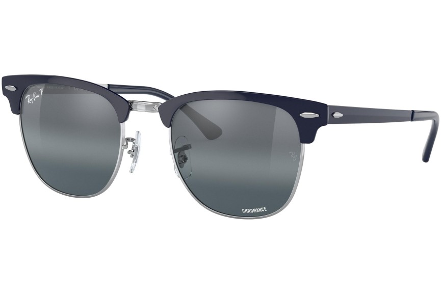 Zonnebril Ray-Ban Clubmaster Metal Chromance Collection RB3716 9254G6 Polarized Browline Zilver