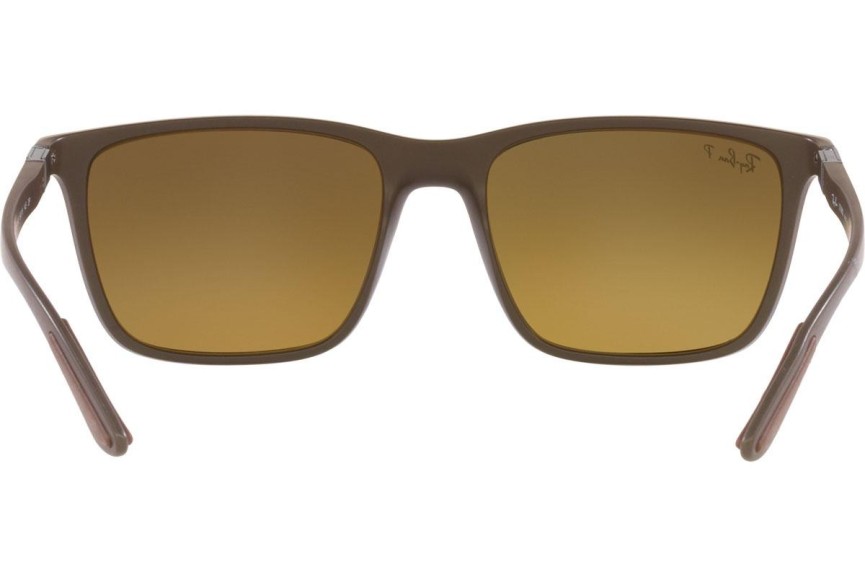 Zonnebril Ray-Ban Chromance Collection RB4385 6124A3 Polarized Vierkant Bruin