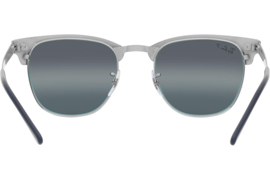 Zonnebril Ray-Ban Clubmaster Metal Chromance Collection RB3716 9254G6 Polarized Browline Zilver