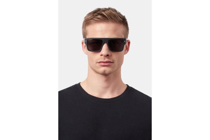 Zonnebril Dsquared2 ICON0003/S 003/T4 Flat Top Zwart