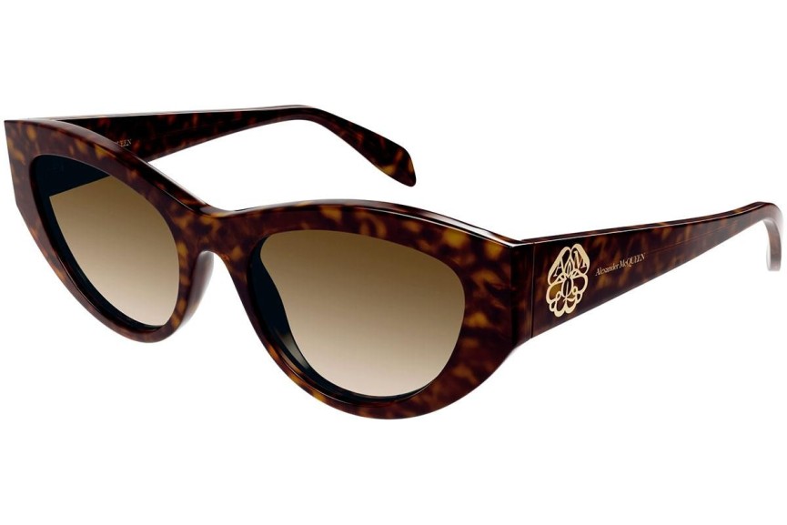 Zonnebril Alexander McQueen AM0377S 002 Cat Eye Havana