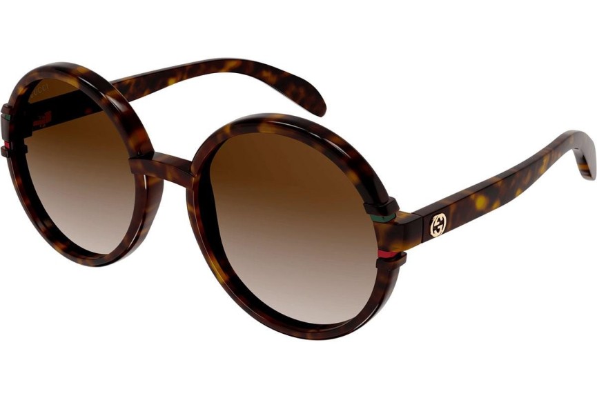 Zonnebril Gucci GG1067S 002 Ronde Havana