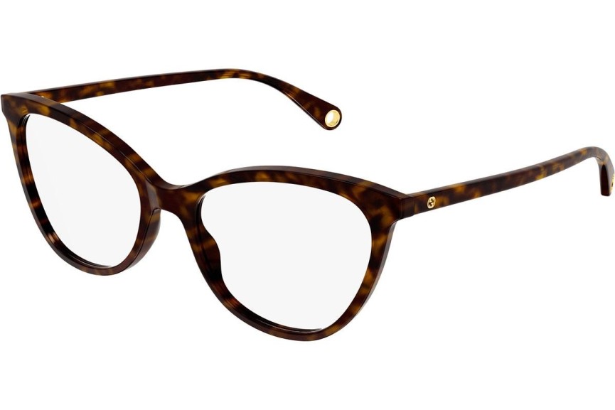 Brillen Gucci GG1079O 003 Cat Eye Havana