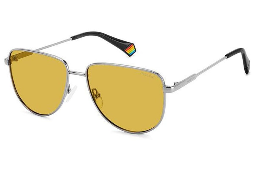 Zonnebril Polaroid PLD6196/S/X 6LB/MU Polarized Ovaal Zilver