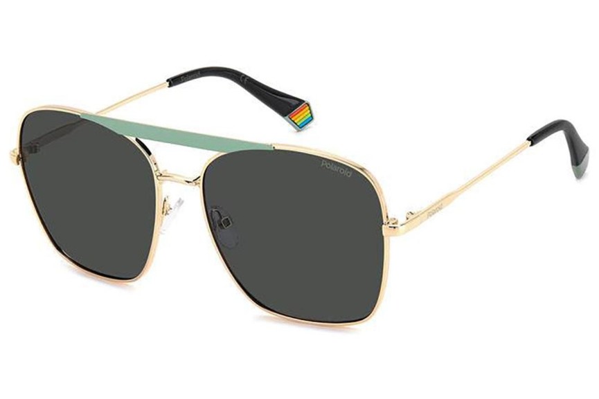 Zonnebril Polaroid PLD6201/S/X 3JN/M9 Polarized Vierkant Goud