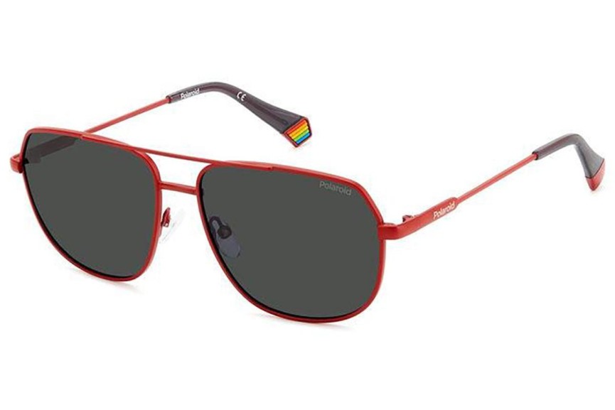 Zonnebril Polaroid PLD6195/S/X 0Z3/M9 Polarized Pilot Rood