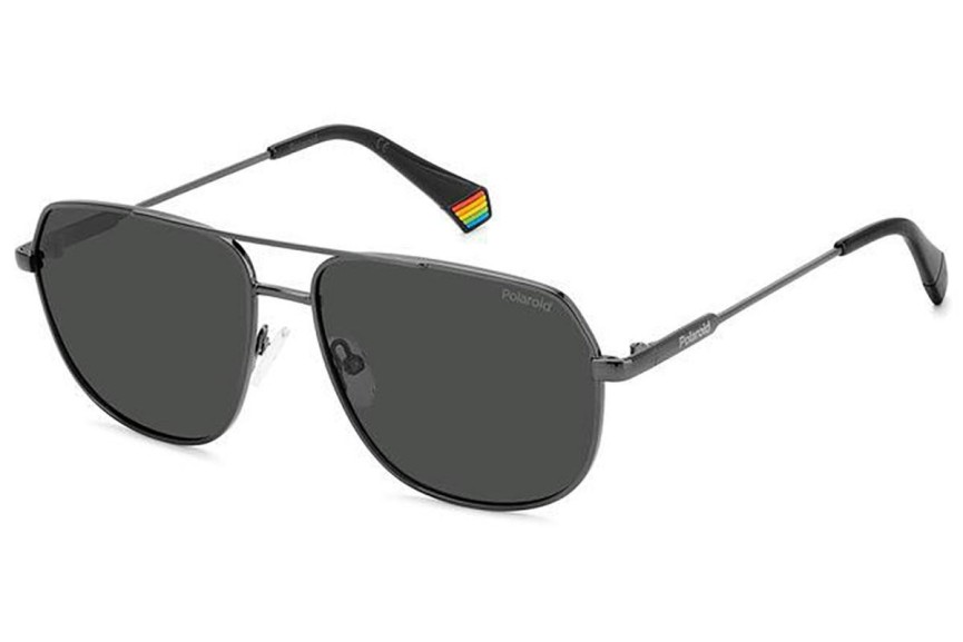 Zonnebril Polaroid PLD6195/S/X KJ1/M9 Polarized Pilot Zilver