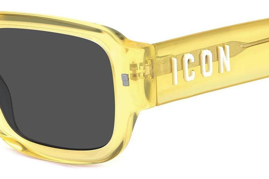 Zonnebril Dsquared2 ICON0009/S 40G/IR Rechthoekige Geel