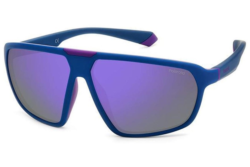 Zonnebril Polaroid PLD2142/S 802/MF Polarized Oversize Blauw