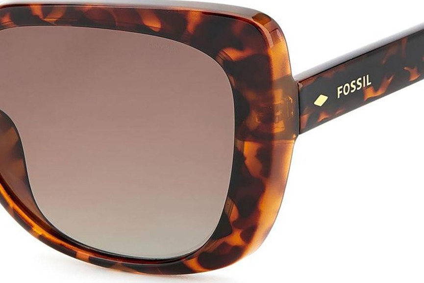 Zonnebril Fossil FOS3143/S 086/LA Polarized Vierkant Havana