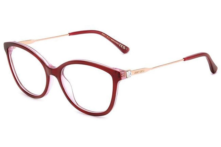 Brillen Jimmy Choo JC373 LDL Cat Eye Rood