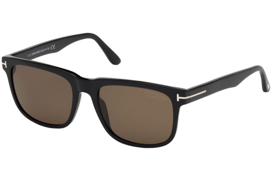 Zonnebril Tom Ford Stephenson FT0775 01H Polarized Vierkant Zwart