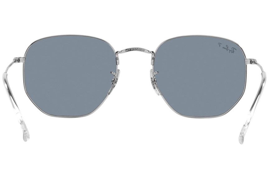 Zonnebril Ray-Ban Hexagonal RB3548N 003/02 Polarized Ronde Zilver