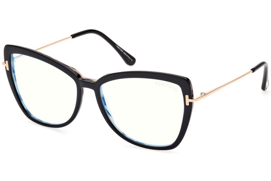 Brillen Tom Ford FT5882-B 005 Cat Eye Zwart