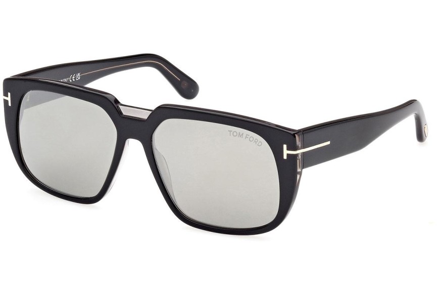 Zonnebril Tom Ford FT1025 05A Vierkant Zwart