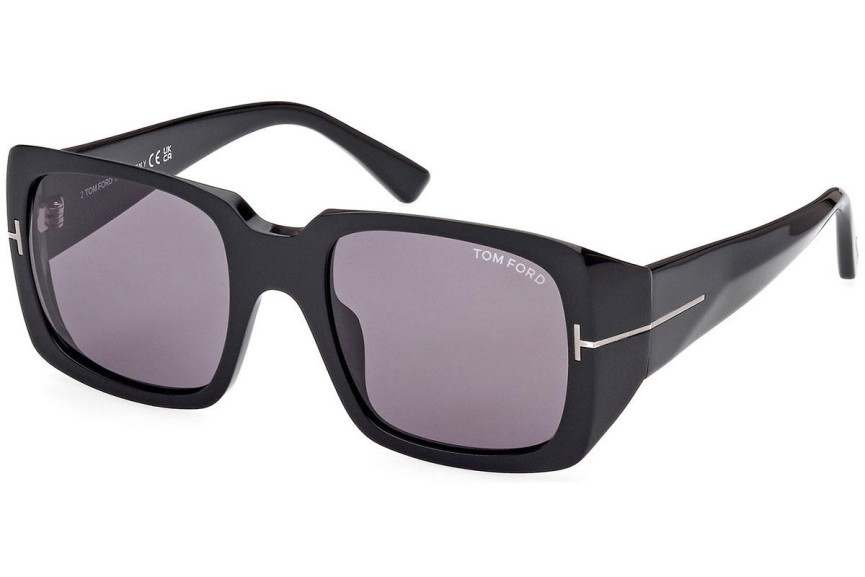 Zonnebril Tom Ford FT1035-N 01A Vierkant Zwart